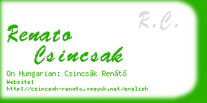 renato csincsak business card