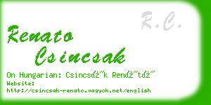 renato csincsak business card